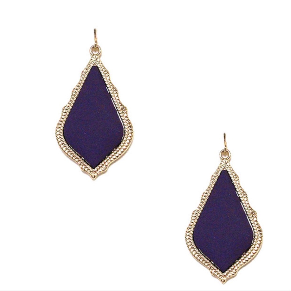 Matte Color Stone Baroque Earring